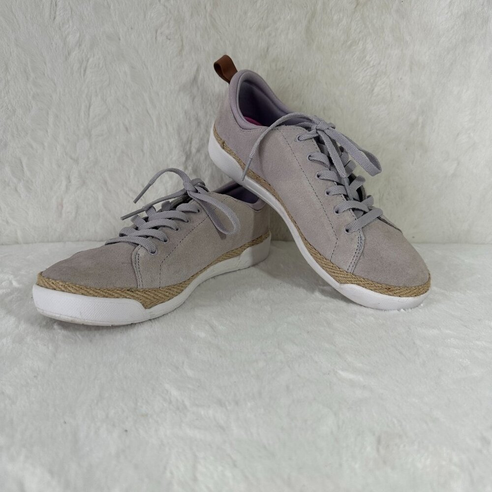 Ryka Women's 7M Gray Suede Sneakers Olyssia Surround fit